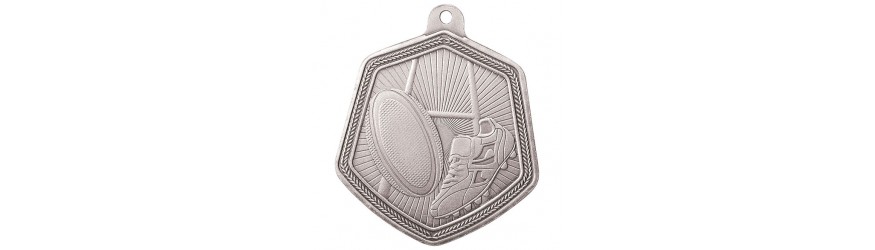 FALCON RUGBY MEDAL 65MM - GOLD